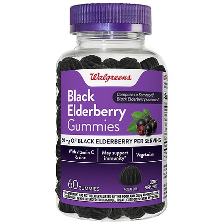 Walgreens Black Elderberry Gummies - 60.0 ea
