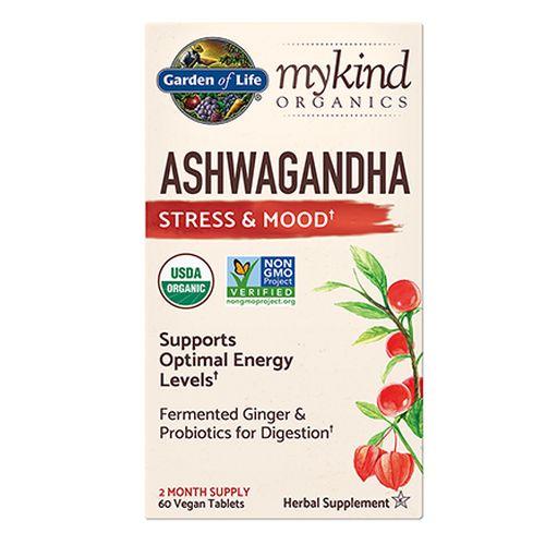 mykind Organics Ashwaganda Stress & Mood 60 Vegan Tabs by Garden of Life