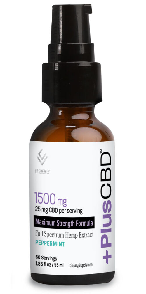 CV Sciences Plus Max Liquid 1500 mg - Peppermint - 86 Oz