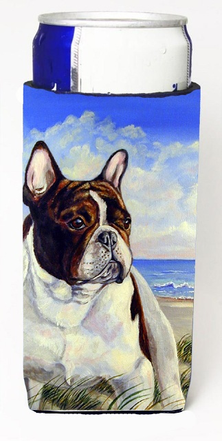 French Bulldog At The Beach Michelob Ultra bottle sleeves For Slim Cans - 12 oz.