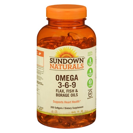 Sundown Naturals Omega 3-6-9 Dietary Supplement Softgels - 200.0 ea