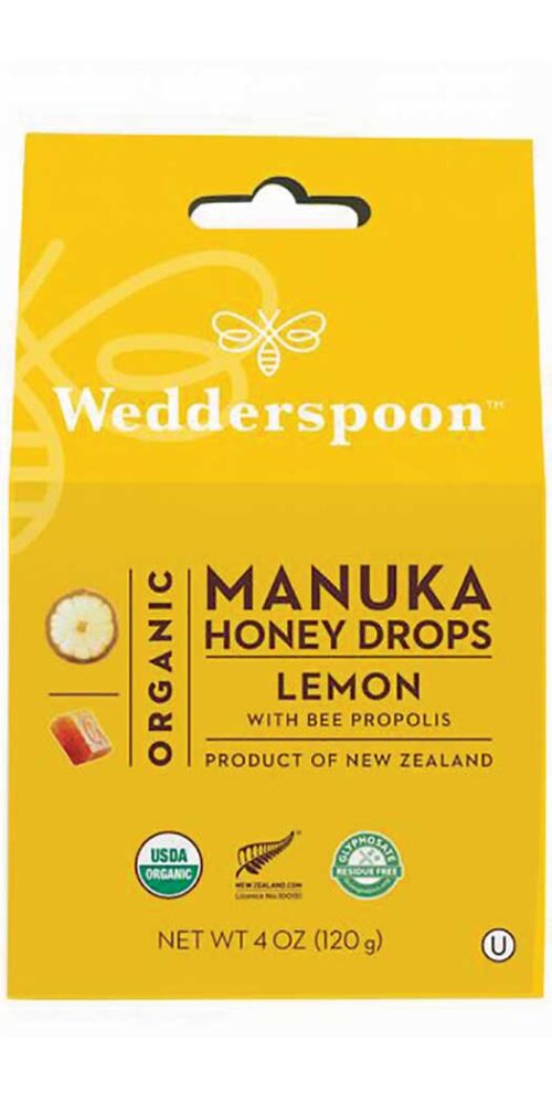 Wedderspoon Organic Manuka Honey DropsLemon - 20 Drops