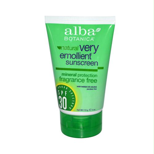 401588 Very Emollient Natural Sunscreen Mineral Protection Fragrance Free SPF 30 - 4 oz