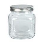 8489 32 oz Glass Jar with Metal Lid