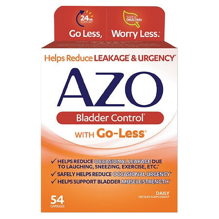 AZO Bladder Control with Go-Less Daily Supplement Capsules - 54.0 EA