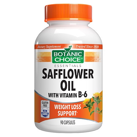Botanic Choice Essentials Safflower Oil with Vitamin B-6 Dietary Supplement Capsules - 90.0 ea