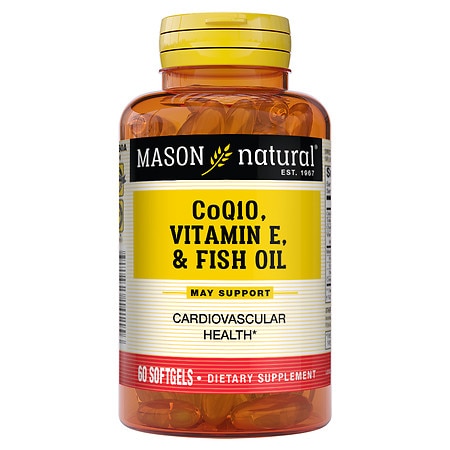 Mason Natural Heart Trio, Co Q-10, Vitamin E & Fish Oil, Softgels - 60.0 ea