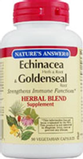 Nature's Answer Echinacea Herb/Root and Goldenseal Root 90 vegetarian capsules 215734