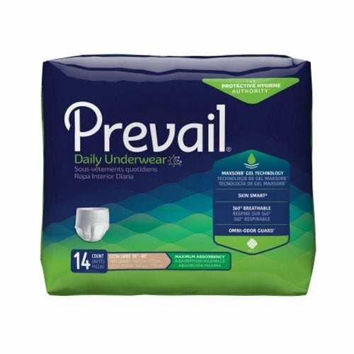 Adult Absorbent Underwear X-Large, White, 14 Bags by First Quality