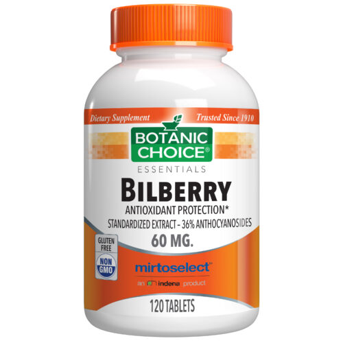 Botanic Choice Bilberry Extract Standardized for 36% Anthocyanosides - 120 Tablets