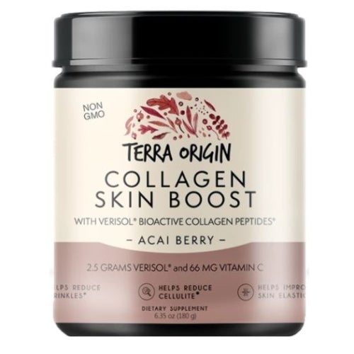 Collagen Boost Powder Acai Berry 6.35 Oz by Terra Origin