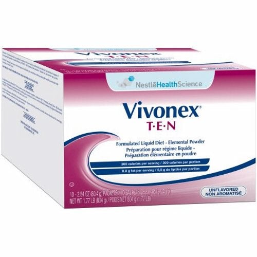 Elemental Oral Supplement / Tube Feeding Formula Vivonex T.E.N Unflavored 2.84 oz. Individual Packe 1 Each by Nestle Healthcare Nutrition