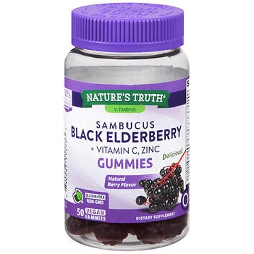Nature's Truth Sambucus Black Elderberry + Vitamin C & Zinc Gummies 50 Gummies by Nature's Truth