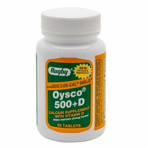 Oysco 500+ Vitamin D 60 Tabs by Rugby