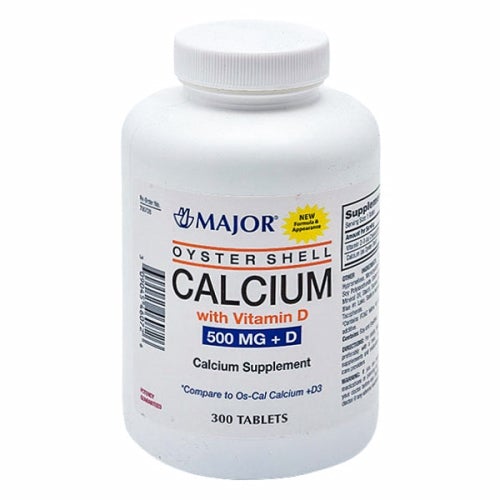 Oyster Shell Calcium with Vitamin D 300 Tabs by Major Pharmaceuticals