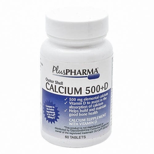 Oyster Shell Calcium with Vitamin D 60 Tabs by Plus Pharma