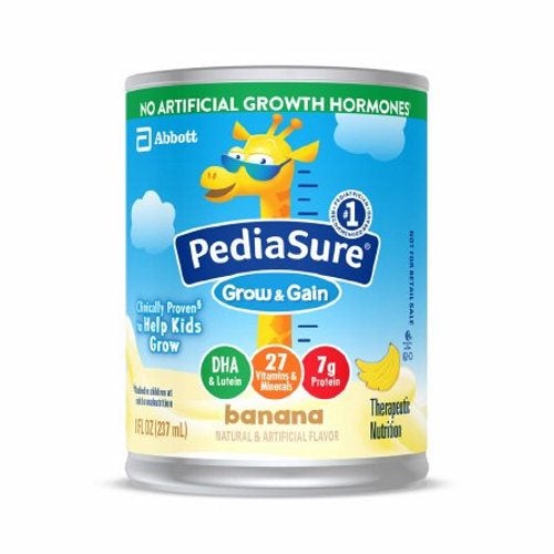 Pediatric Oral Supplement PediaSure Grow & Gain Banana Flavor 8 oz. Can Ready to Use Case of 24 by Abbott Nutrition