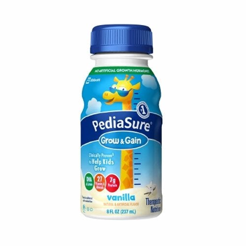 Pediatric Oral Supplement / Tube Feeding Formula PediaSure Grow & Gain Vanilla Flavor 8 oz. Bottle Case of 24 by Abbott Nutrition