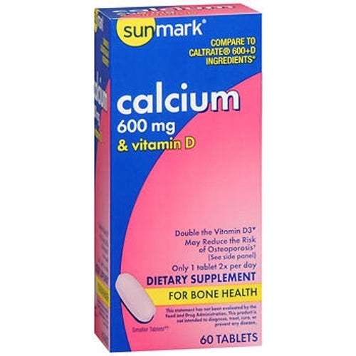 Sunmark Calcium & Vitamin D Tablets 60 Tabs by Sunmark