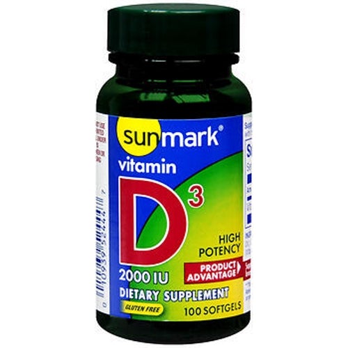 Sunmark Vitamin D3 Softgels 100 Softgels by Sunmark