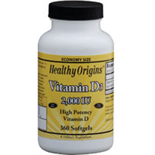 Vitamin D3 360 Soft Gels by Healthy Origins