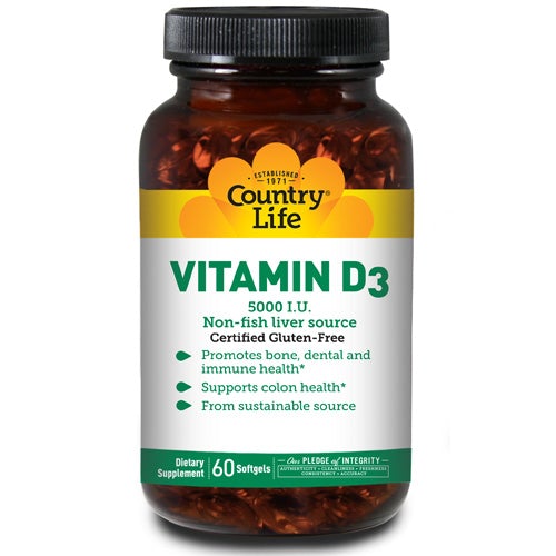 Vitamin D3 60 Softgels by Country Life