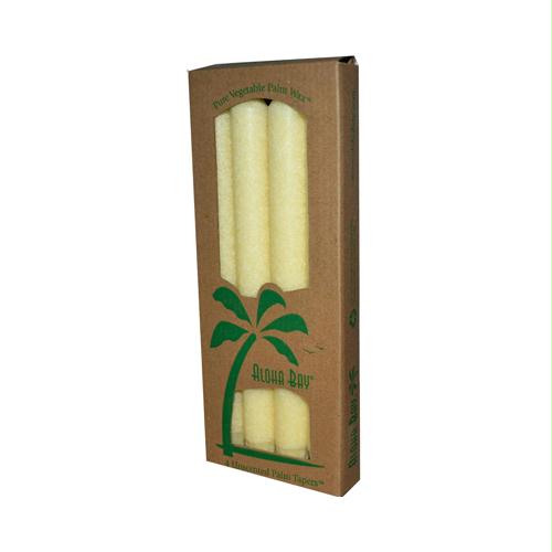 249219 Palm Tapers Cream - 4 Candles