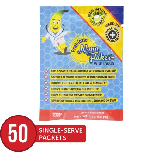 680-PB PKT 50CS Prebiotic Nana Flakes+ 100% Dried Natural Banana with Inulin - 50 Individual Packets