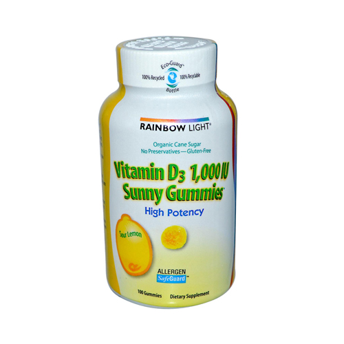 782763 Vitamin D Sunny Gummies Sour Lemon - 1000 IU - 100 Gummies