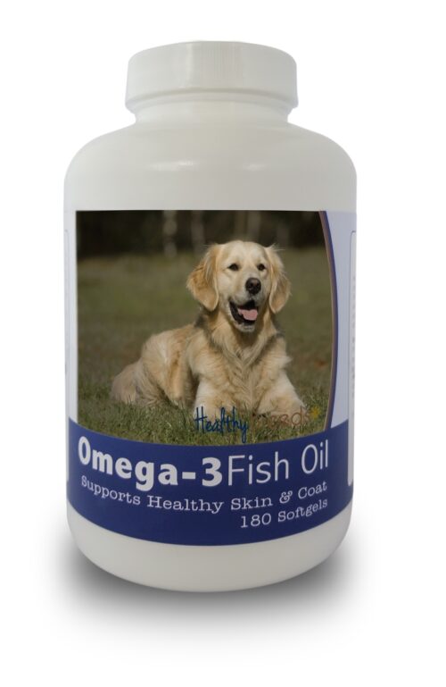 840235141464 Golden Retriever Omega-3 Fish Oil Softgels, 180 Count
