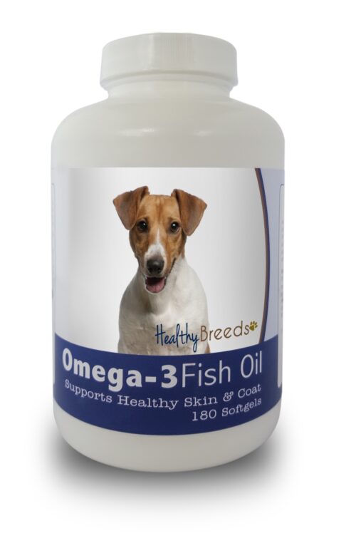 840235141570 Jack Russell Terrier Omega-3 Fish Oil Softgels, 180 Count