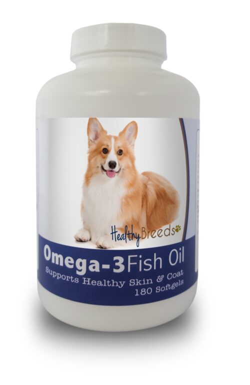 840235141884 Pembroke Welsh Corgi Omega-3 Fish Oil Softgels, 180 count