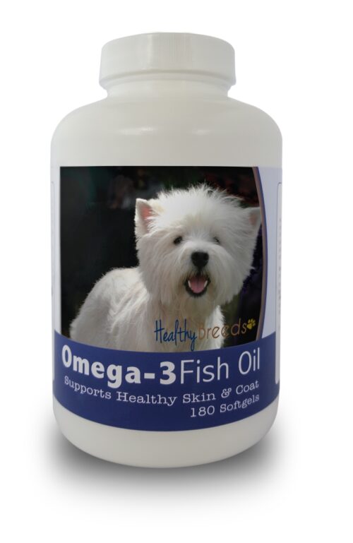 840235142102 West Highland White Terrier Omega-3 Fish Oil Softgels - 180 count