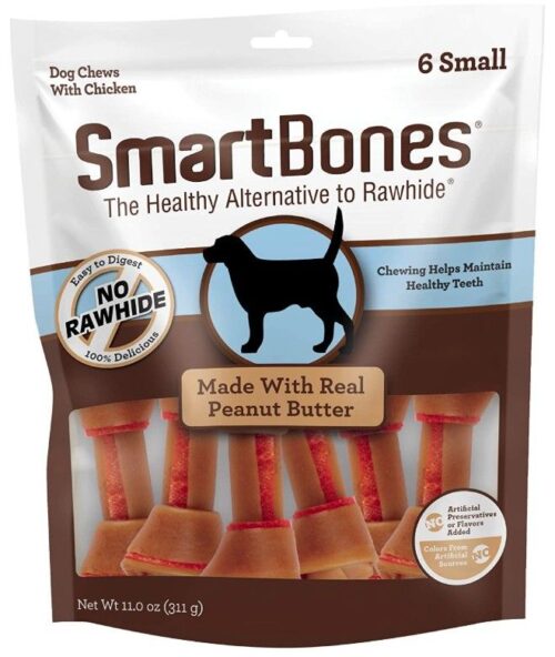 892383003163 Peanut Butter Small Bones Artificial-Free Dog Treat - Pack of 6