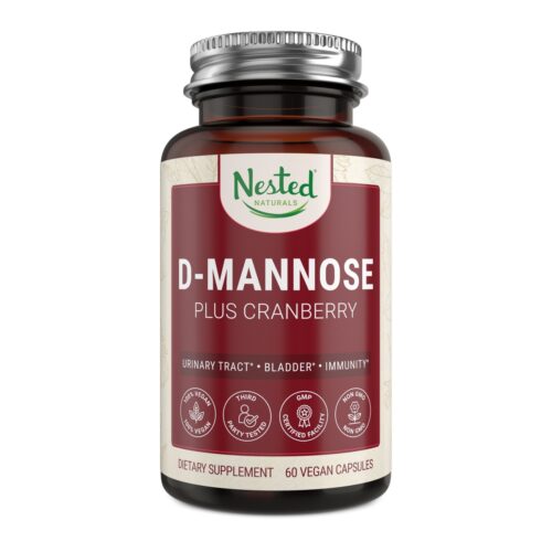 D-MANNOSE 500 Mg D-Mannose Supplement with Cranberry Extract-Natural Fast Treatment for Uti Bladder Infections