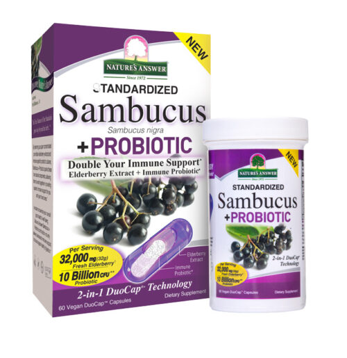 Natures Answer 836265 Sambucus Probiotic Duo - 60 Veggie Capsules