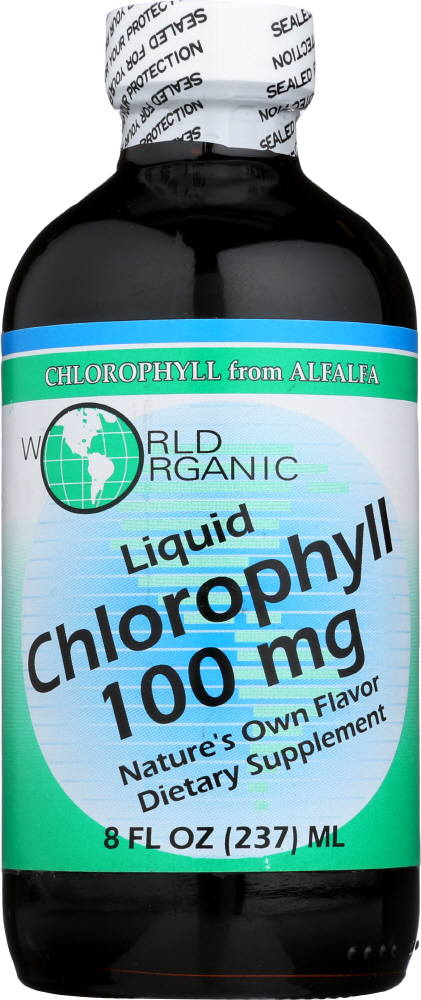 World Organic KHFM00957647 8 oz Liquid Chlorophyll - 100 mg