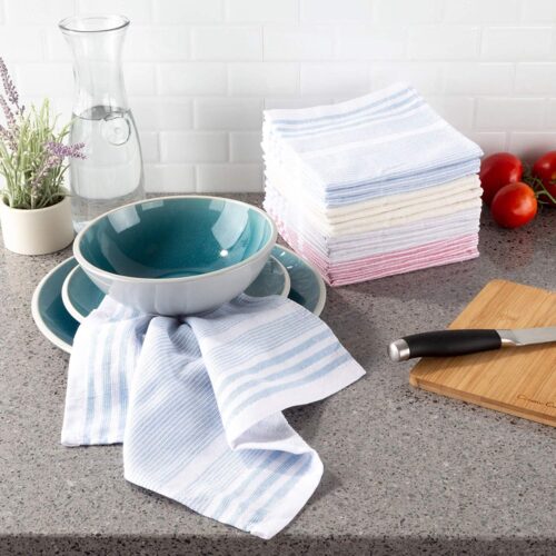 12.5 x 12.5 in. Home Kitchen Dish Cloth, Multi-Color - Set of 16