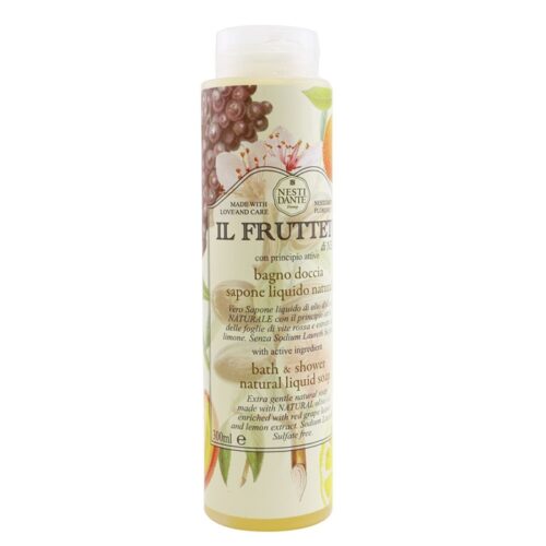 266622 10.2 oz IL Frutteto Bath & Shower Natural Liquid Soap with Red Grape Leaves & Lemon Extract