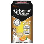 Airborne 500 mg of Vitamin C and Immune Support Supplement Chewable Tablets Citrus - 44.0 ea