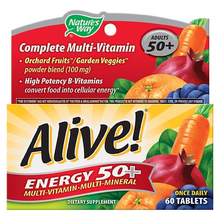 Alive! Energy 50+ Multi-Vitamin Tablets - 60.0 ea
