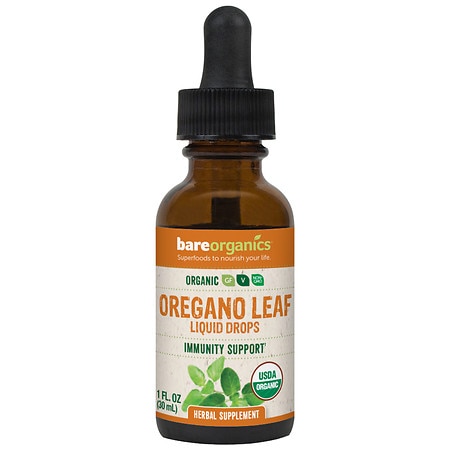 BareOrganics Oregano Leaf Liquid Drops - 1.0 fl oz