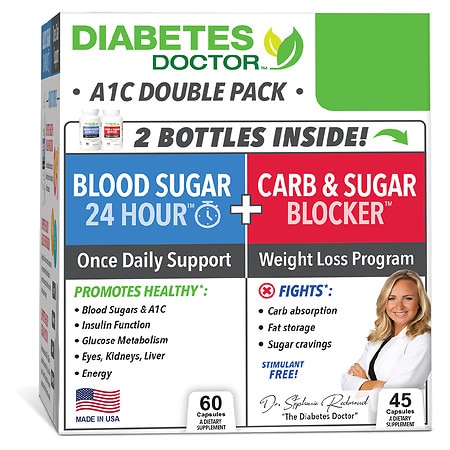 Diabetes Doctor Blood Sugar 24 Hour + Carb & Sugar Blocker Capsules - 105.0 EA