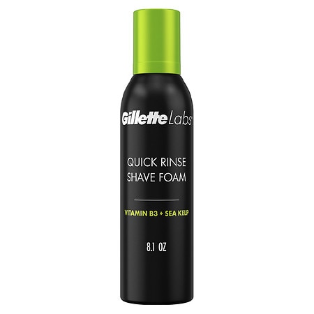 Gillette Labs Quick Rinse Shave Foam Vitamin B3 and Sea Kelp - 8.1 OZ