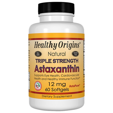 Healthy Origins Astaxanthin 12mg Triple Strength, Softgels - 60.0 ea