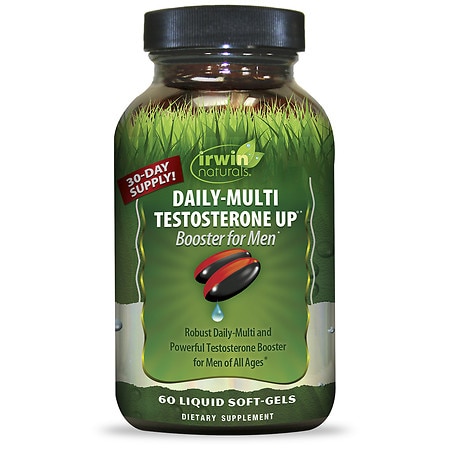 Irwin Naturals Daily-Multi Testosterone UP Booster for Men Liquid Soft-Gels - 60.0 ea