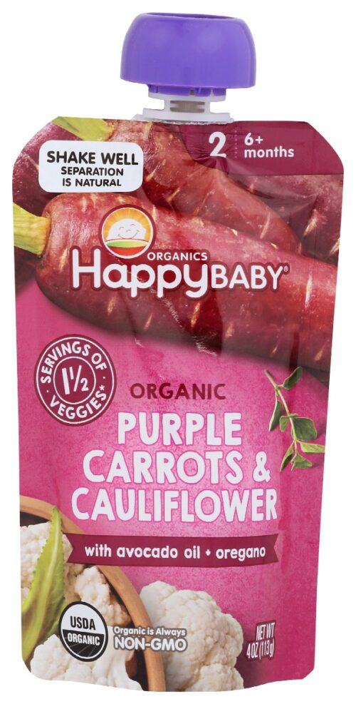 KHRM00379897 4 oz Organic Carrot & Cauliflower Baby Food