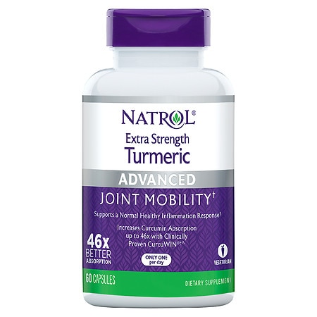 Natrol Extra Strength, High Absorption, Advanced Joint Mobility Turmeric Capsules - 60.0 ea