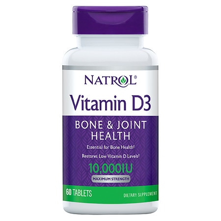 Natrol Vitamin D3 10,000 IU Bone & Joint Health Maximum Strength Tablets - 60.0 ea