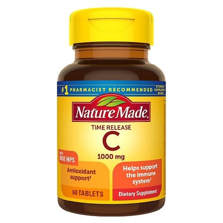 Nature Made Vitamin C 1000 mg Time Release Tablets with Rose Hips - 60.0 ea